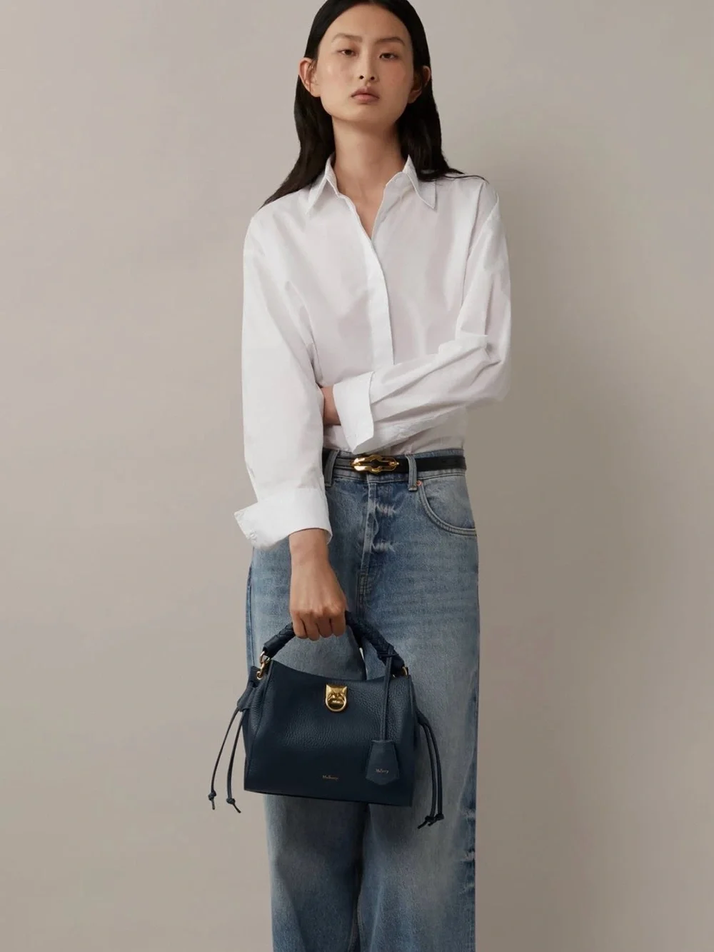 Mulberry Small Iris Leather Top Handle Bag